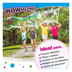 WOWMAZING Juguetes Al Aire Libre*3 Sobres Pompas Gigantes