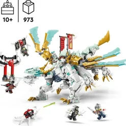 LEGO Puzzles Y Construcciones*Animal De Juguete 2En1 Para Construir Criatura Dragon De Hielo De Zane Ninjago