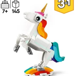 LEGO Puzzles Y Construcciones*Animales De Juguete Para Construir Unicornio Magico Y Pavo Real Creator 3 En 1