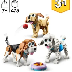 LEGO Puzzles Y Construcciones*Animales De Juguete Para Construir Perros Adorables Y Accesorios Creator 3 En 1