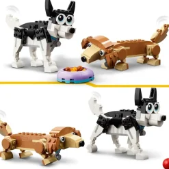 LEGO Puzzles Y Construcciones*Animales De Juguete Para Construir Perros Adorables Y Accesorios Creator 3 En 1