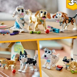 LEGO Puzzles Y Construcciones*Animales De Juguete Para Construir Perros Adorables Y Accesorios Creator 3 En 1
