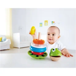 Hape Preescolar*Aros Apilables Sr. Rana Juguete De Madera