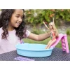 Barbie Munecas Y Peluches* Muneca Rubia De 30 Cm Con Piscina, Tobogan Y Accesorios