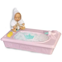 Barriguitas Munecas Y Peluches* Banera Con Figura De Bebe