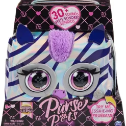 PURSE PETS Juegos Educativos*Bolso Interactivo Metallic Magic Zebra