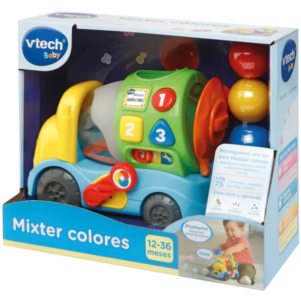 VTech Preescolar*Camion Hormigonera De Juguete Educativo Mixter Colores Baby