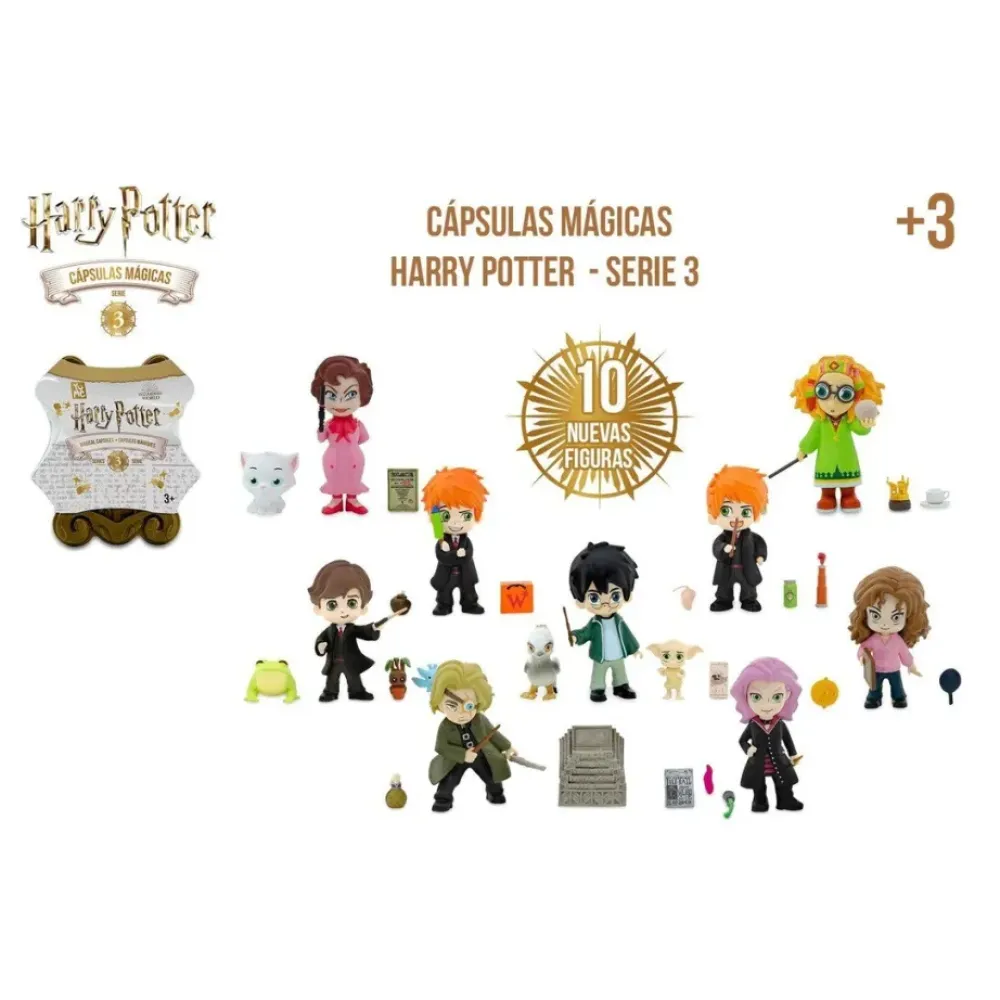 Wizarding World Muñecos Articulados*Capsula Magica Harry Potter Cdu Serie 3 Famosa