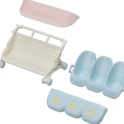 Sylvanian Families Munecas Y Peluches*Carrito De Trillizos