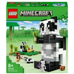 LEGO Puzzles Y Construcciones*Casa De Juguete Para Construir El Refugio-Panda Con Animales Y Mini Figuras Minecraft