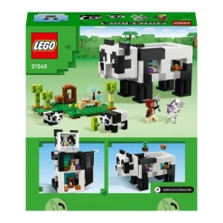 LEGO Puzzles Y Construcciones*Casa De Juguete Para Construir El Refugio-Panda Con Animales Y Mini Figuras Minecraft