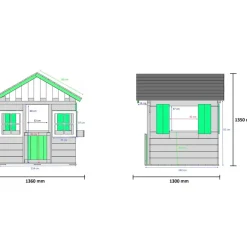 MASGAMES Casitas Y Parques*Casita Lollipop Azul Madera