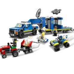 LEGO Puzzles Y Construcciones*Central Movil De Policia, Coches De Juguete Para Construir: Todoterreno Con Dron, Tractor Y Camion, City Police