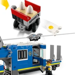 LEGO Puzzles Y Construcciones*Central Movil De Policia, Coches De Juguete Para Construir: Todoterreno Con Dron, Tractor Y Camion, City Police