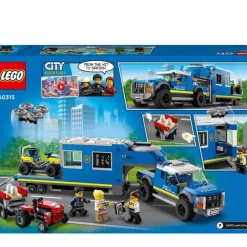 LEGO Puzzles Y Construcciones*Central Movil De Policia, Coches De Juguete Para Construir: Todoterreno Con Dron, Tractor Y Camion, City Police
