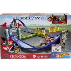 Hot Wheels Coches, Circuitos Y Radiocontrol*Circuito Slam Pista De Coches De Juguete Con Personaje Mario Kart