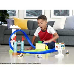 Hot Wheels Coches, Circuitos Y Radiocontrol*Circuito Slam Pista De Coches De Juguete Con Personaje Mario Kart