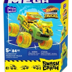 Mega Construx Puzzles Y Construcciones*Coche De Bloques De Construccion Coche Monster Trucks Gunkster Hot Wheels
