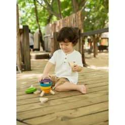 Plantoys Preescolar*Cohete Apilable Juguete De Madera