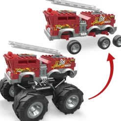 Hot Wheels Puzzles Y Construcciones*Conjunto De Construccion Del Monster Truck 5-Alarm De De Mega