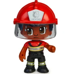 PINYPON ACTION Muñecos Articulados*Contenedor Cabezon Policia Y Monstruos