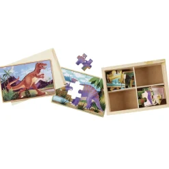 Melissa & Doug Preescolar*Dinosaurs Puzzles In A Box