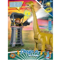 PINYPON ACTION Muñecos Articulados*Diplodocus Y Torre