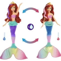 Mattel Munecas Y Peluches*Disney Princess Ariel Cambia De Color Y Nada