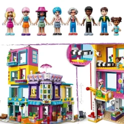 LEGO Puzzles Y Construcciones*Edificio De La Calle Principal, Casa De Munecas Modulable Con Fruteria, Peluqueria Y 7 Mini Figuras, Set Construccion De Heartlake City, Friends