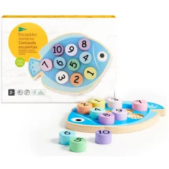 El Corte Inglés Preescolar*Encajables Numeros De Madera Sostenible Contando Escamitas El Corte Ingles