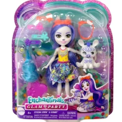 Mattel Munecas Y Peluches*Enchantimals Muneca Con Accesorios Para Peinar Glam Party Zemirah Zebra