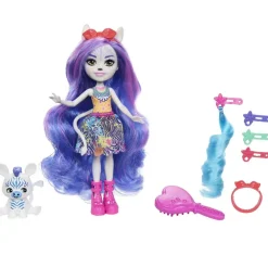 Mattel Munecas Y Peluches*Enchantimals Muneca Con Accesorios Para Peinar Glam Party Zemirah Zebra