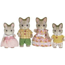 Sylvanian Families Munecas Y Peluches*Familia Gatos Rayas