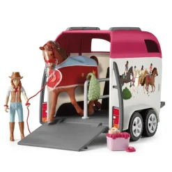 Schleich Muñecos Articulados*Figura Aventura Coche Y Remolque Caballos