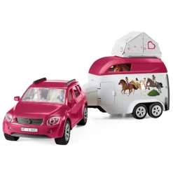 Schleich Muñecos Articulados*Figura Aventura Coche Y Remolque Caballos
