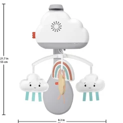 Fisher-Price Preescolar* Movil Lluvia De Arcoiris Para Cuna, Juguete Para Cuna Con Sonidos Relajantes Y Luces Para Bebe Recien Nacido