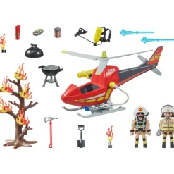 Playmobil Muñecos Articulados*Helicoptero De Bomberos City Action