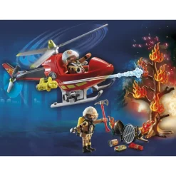Playmobil Muñecos Articulados*Helicoptero De Bomberos City Action