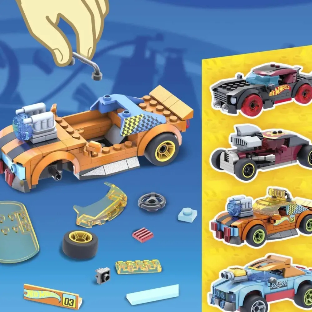 Hot Wheels Puzzles Y Construcciones*Juego De Construccion Mega Construx Personaliza Tu Coche