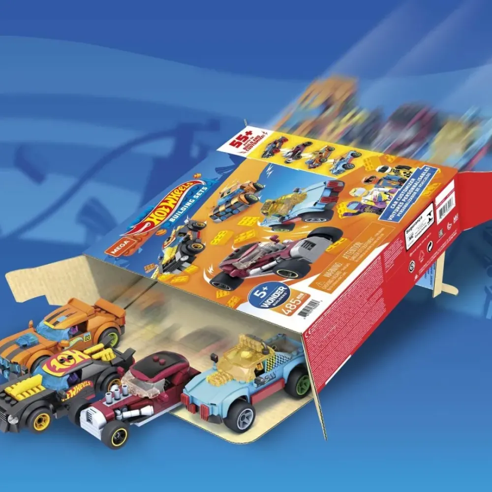 Hot Wheels Puzzles Y Construcciones*Juego De Construccion Mega Construx Personaliza Tu Coche