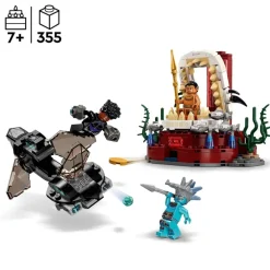 LEGO Puzzles Y Construcciones*Juguete De Construccion Black Panther: Wakanda Forever Sala Del Trono Del Rey Namor Con Animales Marinos Marvel