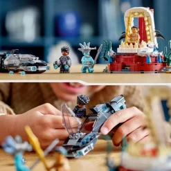 LEGO Puzzles Y Construcciones*Juguete De Construccion Black Panther: Wakanda Forever Sala Del Trono Del Rey Namor Con Animales Marinos Marvel