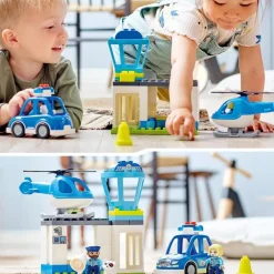 LEGO Puzzles Y Construcciones*Juguete De Construccion Comisaria De Policia Y Helicoptero Con Luces Y Sonido Duplo
