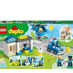 LEGO Puzzles Y Construcciones*Juguete De Construccion Comisaria De Policia Y Helicoptero Con Luces Y Sonido Duplo