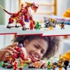 LEGO Puzzles Y Construcciones*Juguete De Construccion Dragon De Lava Transformable De Heatwave Dragons Rising Ninjago