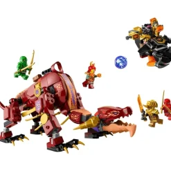LEGO Puzzles Y Construcciones*Juguete De Construccion Dragon De Lava Transformable De Heatwave Dragons Rising Ninjago