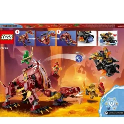 LEGO Puzzles Y Construcciones*Juguete De Construccion Dragon De Lava Transformable De Heatwave Dragons Rising Ninjago