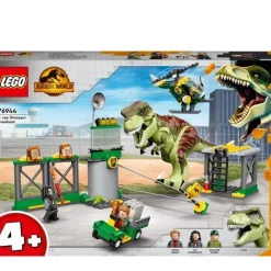 LEGO Puzzles Y Construcciones*Juguete De Construccion Fuga Del Dinosaurio T. Rex Con Helicoptero Jurassic World