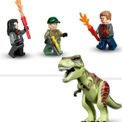 LEGO Puzzles Y Construcciones*Juguete De Construccion Fuga Del Dinosaurio T. Rex Con Helicoptero Jurassic World