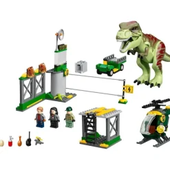 LEGO Puzzles Y Construcciones*Juguete De Construccion Fuga Del Dinosaurio T. Rex Con Helicoptero Jurassic World
